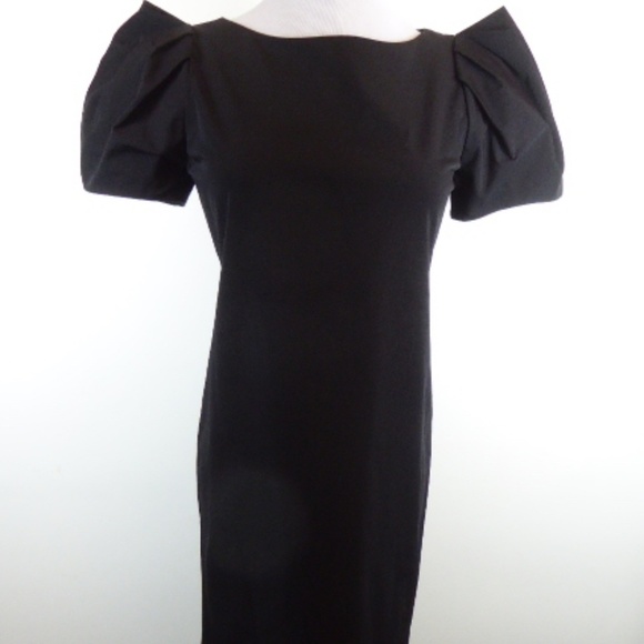 DVF black puff sleeve black dress 2 - Picture 1 of 4